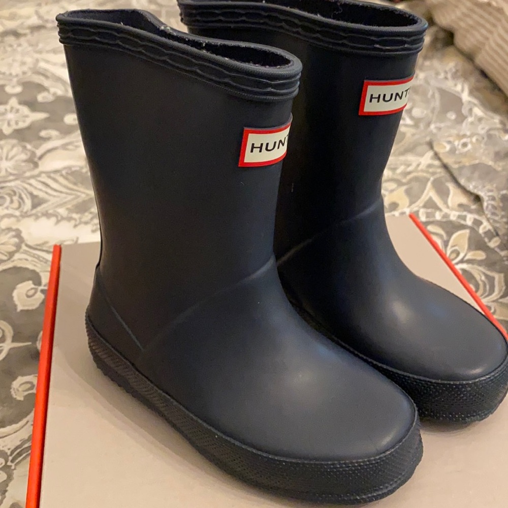 Kids Navy Hunter boots